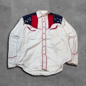 90s Relaxed White Rockmount Ranch Wear Streetwear Shirt